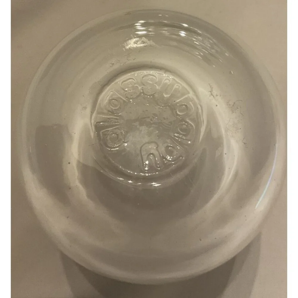 Retired Pre-Triskelion Glassybaby “Grove” Etched Holiday Votive With Name Disc